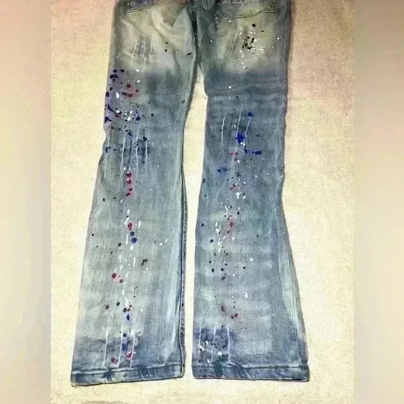 Another Hype Piece (AHP) Mens Jeans Sz 36x32 Skinny Fit Distressed Grunge B0059 - Picture 7 of 13